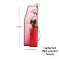 Elegant crystal red single flower gift carrier bag with Happy Queen text design - Crystal Red