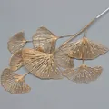 Decorative golden artificial ginkgo leaf branch for Chinese New Year home decor - Artificial Ginkgo Gold Leaf / Bouquet