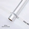 White transparent OPP floral wrap film with elegant English greeting print 35cm x 10yds - Dedicated Flowers Only For You 35cm (White Edge) / Roll (35cm*10 Yards)