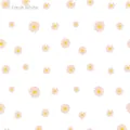 Fresh white flower wrapping paper with small pink daisy pattern - 58x58cm / Fresh White