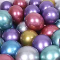 Assorted 10/12 inch metallic latex balloons with high-shine mirror chrome finish - 10" / Mixed Metallic