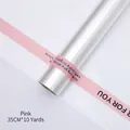 Pink waterproof OPP floral wrapping paper with English text, roll size 35cm x 10 yards - Dedicated Flowers Only For You 35cm (Pink Edge) / Roll (35cm*10 Yards)