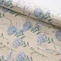 Elegant cream hydrangea embroidered fabric wrapping paper for luxury floral bouquets - Dandelion Blue Embroidered Fabric