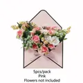 5er-Pack rosa Umschlag Blumenbox für Gestecke (Blumen nicht enthalten) - Envelope Box / 5 Stück / Rosa