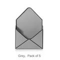 Graue transparente Geschenkbox in Umschlagform Blumenbehälter 5er-Set für Veranstaltungen - Envelope Box / 5 Stück / Grau