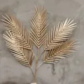 Elegant gold artificial palm leaf branch for festive home decoration and floral arrangements - Artificial Palm Leaf Style