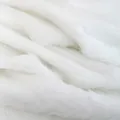 Primer plano de la textura de piel sintética blanca suave para ramos de peluches de regalo - Felpa Larga (Blanco) / 1.5*0.5M