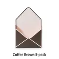 Minimalistische kaffeebraune Blumen-Geschenkbox im Umschlag-Stil 5er-Packungset - Envelope Box / 5 Stück / Kaffeebraun