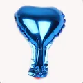 Glossy blue heart shaped metallic foil balloon for party and floral bouquet decoration - 5 Inch Heart / Blue