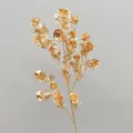 Elegant golden artificial rose branch for festive home decoration and floral arrangements - Multi-Head Rose Style / Bouquet