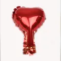 Metallic red heart-shaped foil balloon for festive parties and flower bouquets decoration. - 5 Inch Heart / Red