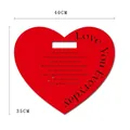 Red heart-shaped gift box with Love You Everyday print, 40x35cm size for single item packaging - Color: Heart Single Stem Box - Red (Upright); Spec: Other