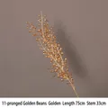 Decorative 11-fork golden berry branch, 75cm long for Chinese New Year home decor - 11-Fork Golden Berry Style / Bouquet