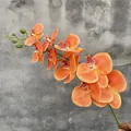 Ramo di orchidea Phalaenopsis arancione artificiale stampata in 3D per decorazione - Phalaenopsis Stampata in 3D / Arancione