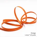 Orange 1.2cm wide cotton ribbon cord for DIY handmade crafts and gift wrapping - New Year Decoration Ribbon / 1.2cm*25 Yards / Orange