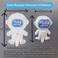 Astronaut aluminum foil balloon for snack bouquets with detailed size specifications - Astronaut Aluminum Foil Balloons (5 Pieces)