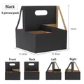 Premium portable black cardboard carrier box 21.5x21.5x25cm 5-pack for gifts and party - Sale Tote Bag - Radiant Beauty Series - Black (Other Specs)