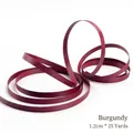 Wine red textured paper ribbon 1.2cm wide and 25 yards long for DIY craft gift wrapping - New Year Decoration Ribbon / 1.2cm*25 Yards / Burgundy
