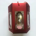 Traditionelle rote sechseckige chinesische Neujahrsgeschenktüte mit goldenem Fenster - Fortune-Red / 21x27cm