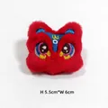 Red plush lion dance head accessory for Chinese New Year festive crafts, 5.5x6cm size. - Red Lion / H5.5cm * W6cm / Red