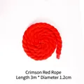 Premium red 3-strand cotton rope for DIY crafts, 3m length and 1.2cm diameter - Colorful Cotton Rope / 3m * Diameter 1.2cm / Red