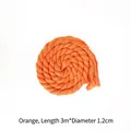 Orange 3-strand twisted cotton rope 3m length for DIY crafts and festive decorations - Colorful Cotton Rope / 3m * Diameter 1.2cm / Orange
