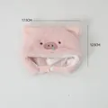 Pink plush pig doll hat accessory for handmade DIY craft bouquets 17.5cm width - Piggy Hat / 1 Piece/Pack (17.5x12.5cm)