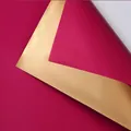 Double-sided premium red and metallic gold wrapping paper for festive weddings and gifts - Matte Red + Gold (Ink)