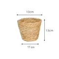 Handcrafted natural straw woven basket for floral DIY packaging and unique gift displays - Woven Basket / Small (13x11x13cm)