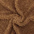 Brown teddy sherpa fleece fabric with thick curly texture for gift and flower wrapping - Wool Roll (Coffee)