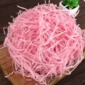 Premium light pink shredded paper filler for luxury gift box packaging and decoration - 50g Pack / Deep Pink