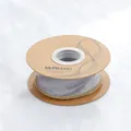 Elegant sheer grey ribbon with gold wired edge for flower packaging and gift wrapping - Light Gray Gold Rim Fishtail Mesh / 4cm Width x 10 Yards