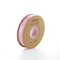Pink grosgrain ribbon roll with white 'LOVE' text for gift and flower packaging - Lotus Pink / 2.5cm * 50 Yards/Roll