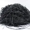 Premium black shredded raffia paper filler for gift boxes and gift packaging decor - 50g Pack / Black
