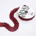 Premium burgundy ruffled polyester ribbon 6cm x 5 yards for elegant floral gift wrapping - Burgundy Pleated Ribbon / 6cm*5 Yards