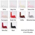 Multicolor satin ribbon rolls with gold foil heart pattern for luxury gift wrapping - 2.5cm Width 40 Yards Length