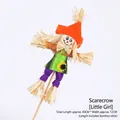 Spaventapasseri decorativo per Halloween ragazza su bastoncino di bambù, altezza 40 cm - N.3 Bambina / 1 Pezzo