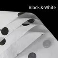 Hochwertiges schwarz-weiß gepunktetes Seidenpapier für elegante Blumen- und Geschenkverpackungen - Weißer Schwarzer Punkt (Große Punkte)