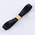 Elegant black satin ribbon for floral bouquet packaging and decorative gift wrapping - Size 90 / Black