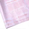 Vintage English newspaper print flower wrapping paper in a soft pink lavender hue - English Newspaper Wax Style (Pink Text) / 50*70cm (20 Sheets/Pack) / White