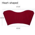 Wine red heart-shaped flower bouquet wrapping support sheet with 87cm dimensions - Heart Shape (Jiaqi Series) / 87*40cm / Burgundy