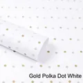 Dekoratives weißes Seidenpapier mit goldenen Punkten für Geschenk- und Blumenverpackungen - Goldpunkt Weiß (Kleine Punkte)