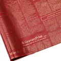 Red Korean style Sydney wrapping paper with English newspaper print for flowers - English Newspaper Wax Style (Gold Text) / 50*70cm (20 Sheets/Pack) / Burgundy