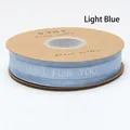 Light blue ribbon for gift wrapping with Just For You text on spool - Snow Yarn English Ribbon 2.5cm Sky Blue JUST