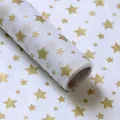 White tissue wrapping paper with elegant gold star patterns for DIY gift packaging - Five-pointed Star / 50*70cm (ai-20 Sheets/Pack) / Gold