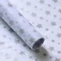Elegant white semi-transparent tissue paper with decorative silver star pattern for DIY gifts - Five-pointed Star / 50*70cm (ai-20 Sheets/Pack) / Silver