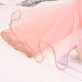 Elegant soft pink cloud tulle mesh for flower wrapping with gold metallic wavy edges - Gold-Edged Ruffle Gauze - Korean Pink * See Details