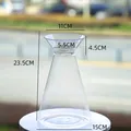 Jarrón transparente de plástico con medidas 23,5 cm de altura para arreglos florales - Altura 23.5cm