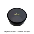 Premium large round black gift box with transparent lid and Best logo, size 38x15cm - Large Round Waterproof Plastic Model / Diameter 38x15cm / Black
