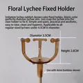 Amber plastic lychee holder for floral arrangements and fruit snack bouquet DIY - 3.5x2.6cm (60 Pcs/Pack) / Coffee